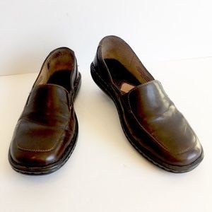 BORN brown leather loafers, size US 8